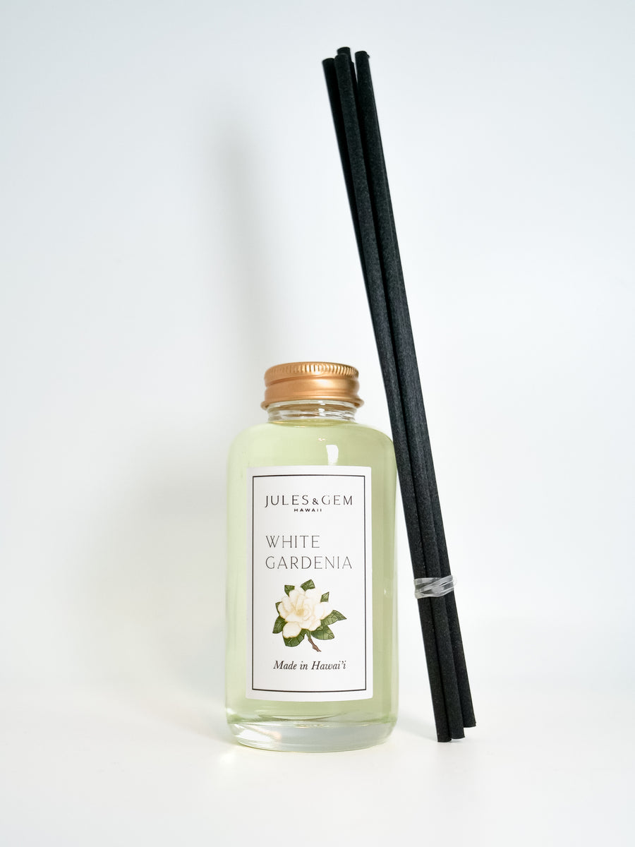 4 oz Reed Diffuser / White Gardenia – Jules & Gem Hawaii