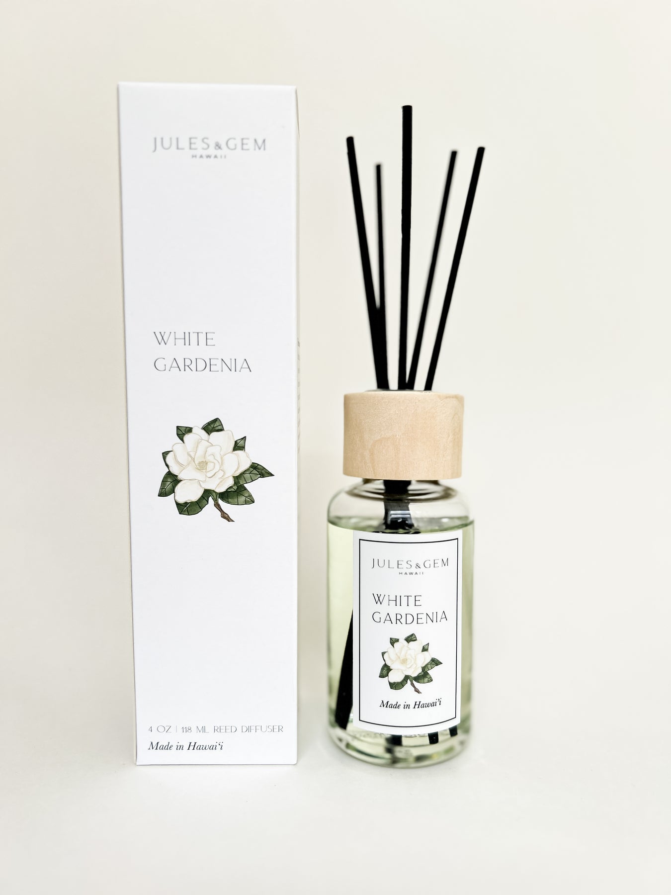 LOVSPA White Gardenia Reed Diffuser Oil Refill with Replacement Reed Sticks  